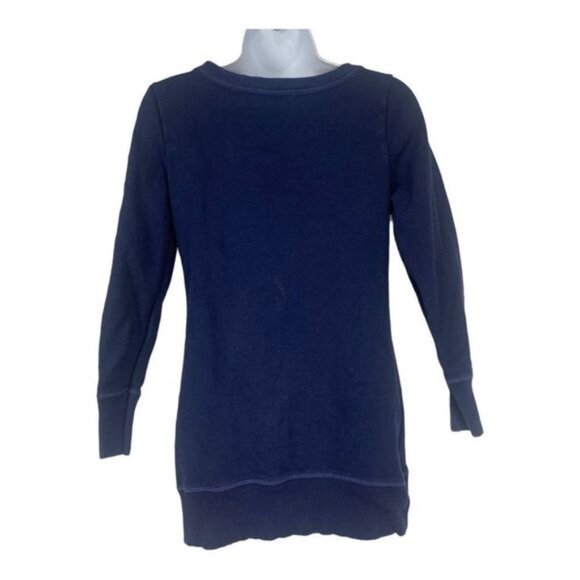 Old Navy Womens Navy Blue Pullover Sweatshirt XS Cotton Blend Long Sleeve - Picture 4 of 6